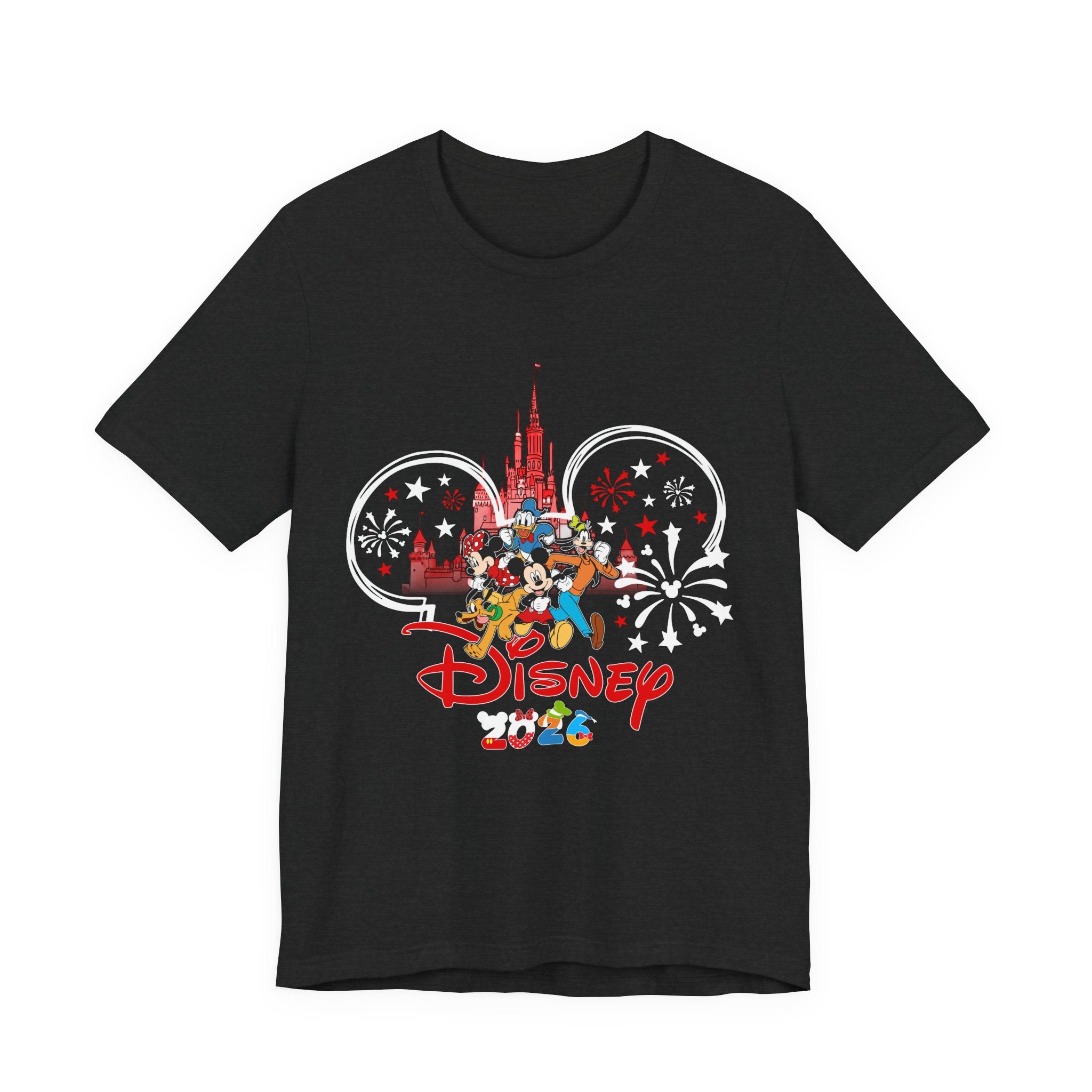 Disney Castle Mickey Ear Fireworks Tee | Mickey Mouse Graphic Shirt