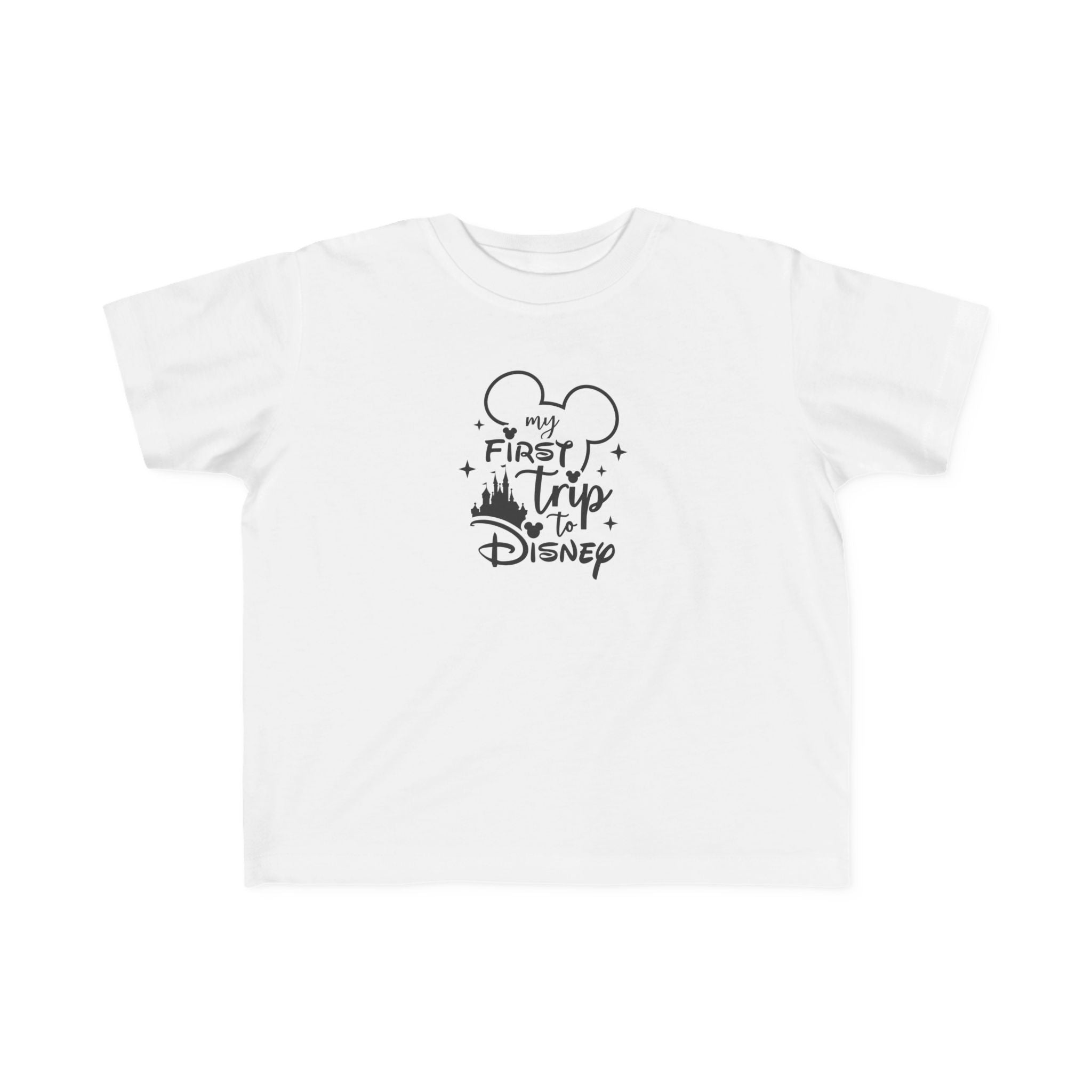 My First Trip to Disney Toddler Tee | Mickey Ear Silhouette, Castle Graphic