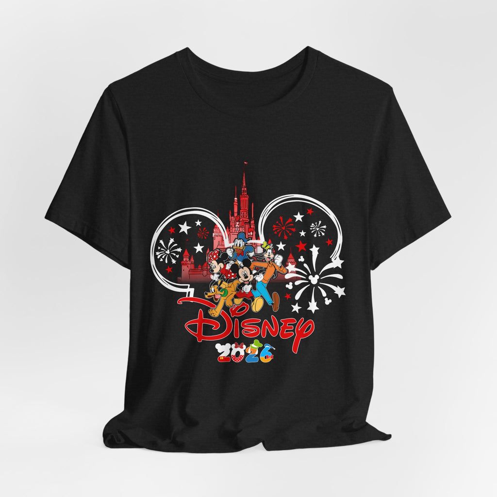 Disney Castle Mickey Ear Fireworks Tee | Mickey Mouse Graphic Shirt